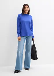 Långärmad topp av bomullsmix, bonprix