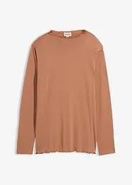Långärmad topp av bomullsmix, bonprix