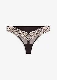 Stringtrosa av tvåfärgad spets, bonprix