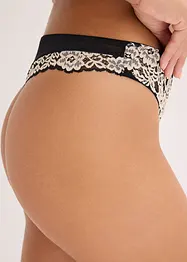 Stringtrosa av tvåfärgad spets, bonprix