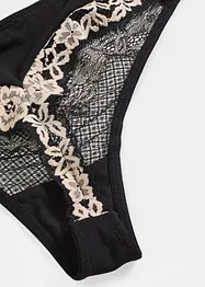 Stringtrosa av tvåfärgad spets, bonprix