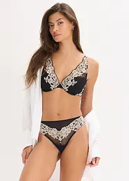 Formpressad BH med tvåfärgad spets, bonprix