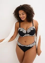 Balconette-BH med tvåfärgad spets (2-pack), bonprix