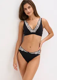 Bralette utan bygel med ekologisk bomull och spets, bonprix