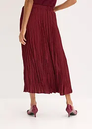 Maxikjol i krinklat material av satin, bonprix