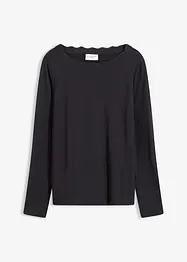 Punto di Roma-topp med vågig halsringning, bonprix