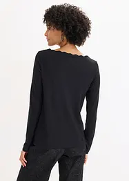 Punto di Roma-topp med vågig halsringning, bonprix