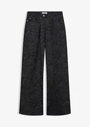 Byxa Wide Leg av bomullsstretch, bonprix