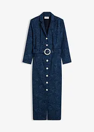 Twillklänning med skärp (set i 2 delar, bonprix