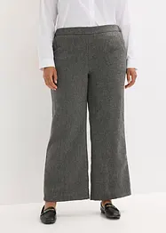 Bootcut-byxa i tweed-look, bonprix