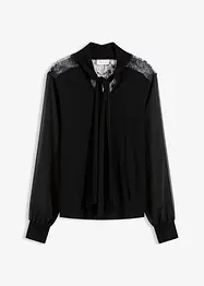 Knytblus med spets, bonprix