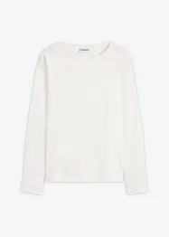Långärmad topp med ärmar av poplin, bonprix
