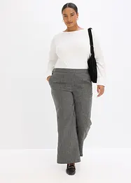 Långärmad topp med ärmar av poplin, bonprix