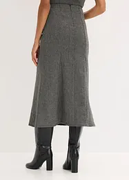 Lätt klockad kjol med tweedlook, bonprix