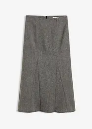 Lätt klockad kjol med tweedlook, bonprix