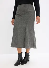 Lätt klockad kjol med tweedlook, bonprix
