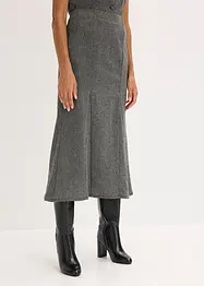 Lätt klockad kjol med tweedlook, bonprix