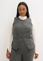 Väst med glencheckrutigt mönster, bonprix