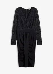 Spetsklänning med drapering, bonprix