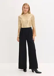 Jerseyjumpsuit med paljetter, bonprix