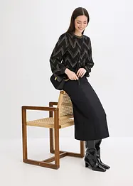 Finstickad tröja med glittriga effekter, bonprix