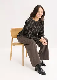 Finstickad tröja med glittriga effekter, bonprix