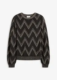 Finstickad tröja med glittriga effekter, bonprix