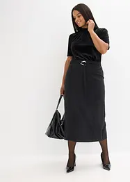 Midikjol av viskosmix, bonprix