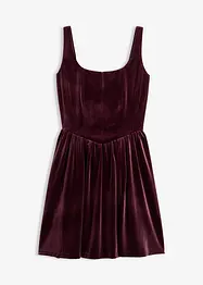 Corsageklänning av mjuk sammet, bonprix