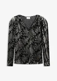 Långärmad topp av sammet, bonprix