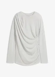 Långärmad topp med rynk, bonprix