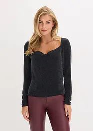 Topp med draperad ringning, bonprix