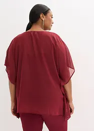 Oversized blus med paljettinfällning, bonprix