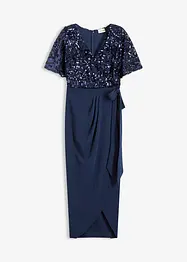 Maxiklänning med paljettbroderi, bonprix