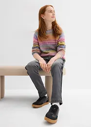 Termojeans med jerseyfoder, Mid Waist, bonprix