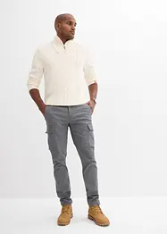 Stretchig cargobyxa med bomull, normal passform, raka ben, bonprix