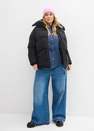 Quiltad jacka med teddykrage, bonprix