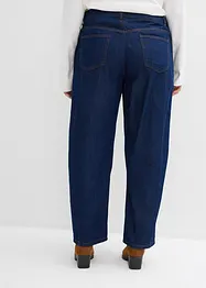 Jeans i Barrel-modell, Mid Waist, Super Soft, bonprix