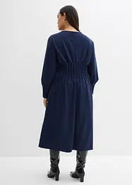 Skön klänning med dekorveck, av viskosmix, bonprix