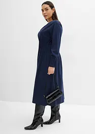 Skön klänning med dekorveck, av viskosmix, bonprix