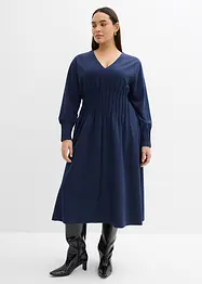 Skön klänning med dekorveck, av viskosmix, bonprix