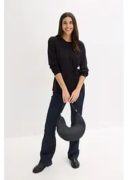 Långärmad topp av mjuk viskosmix, bonprix