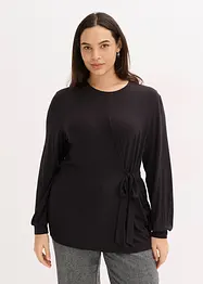 Långärmad topp av mjuk viskosmix, bonprix