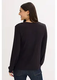 Långärmad topp av mjuk viskosmix, bonprix