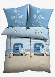 Påslakanset med strandmotiv med bil och palmer, bonprix