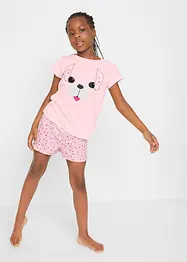 Pyjamas med shorts, av ren bomull (2 delar), bonprix