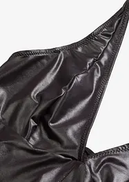 Catsuit ouvert med wetlook, bonprix