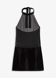 Halterneckklänning med sammet, bonprix