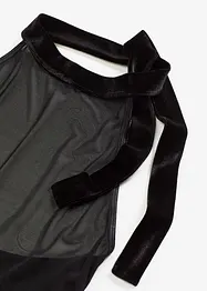 Halterneckklänning med sammet, bonprix