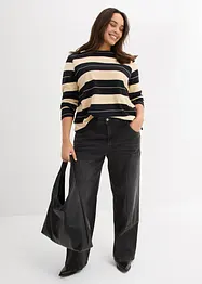 Jeans Wide Leg Mid Waist, bonprix